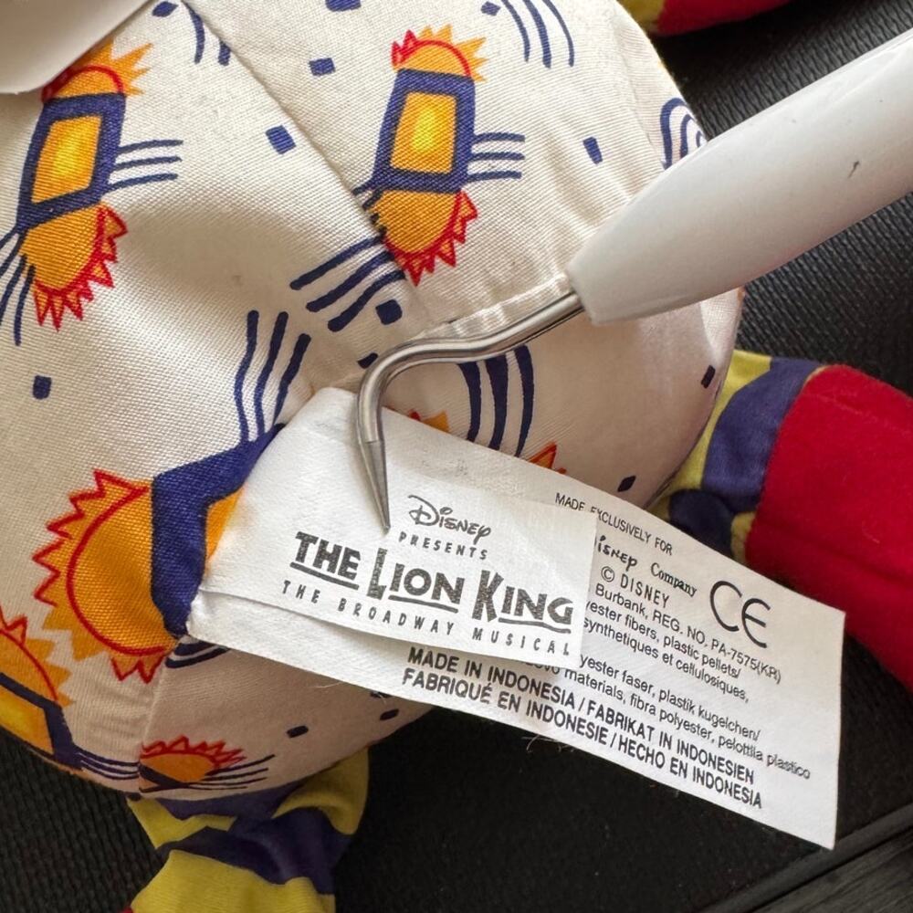 New With Tags Disney The Lion King Broadway Trickster #5 Bean Bag Plush - Picture 5 of 8